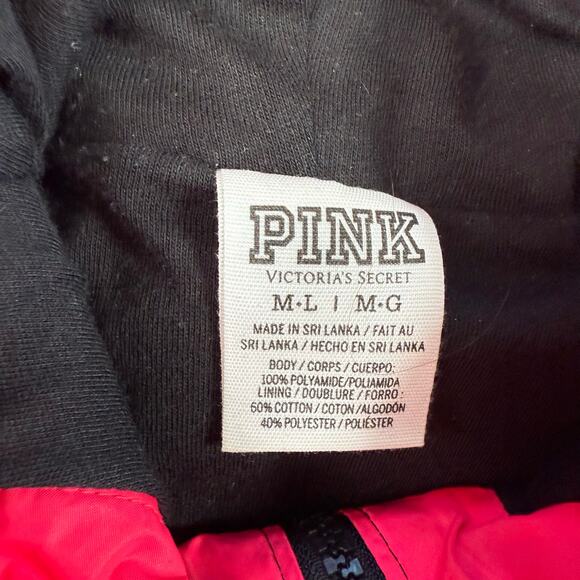 Victoria's Secret PINK Anorak Jacket M Hooded Windbreaker Coat 1/2 Zip - Picture 3 of 11